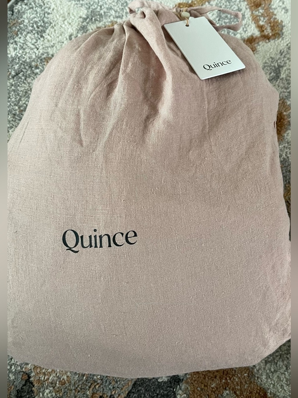 NWT Quince European Linen 3 Pc Duvet Cover Set, King/Cal (Dusty Mauve) - Picture 3 of 5